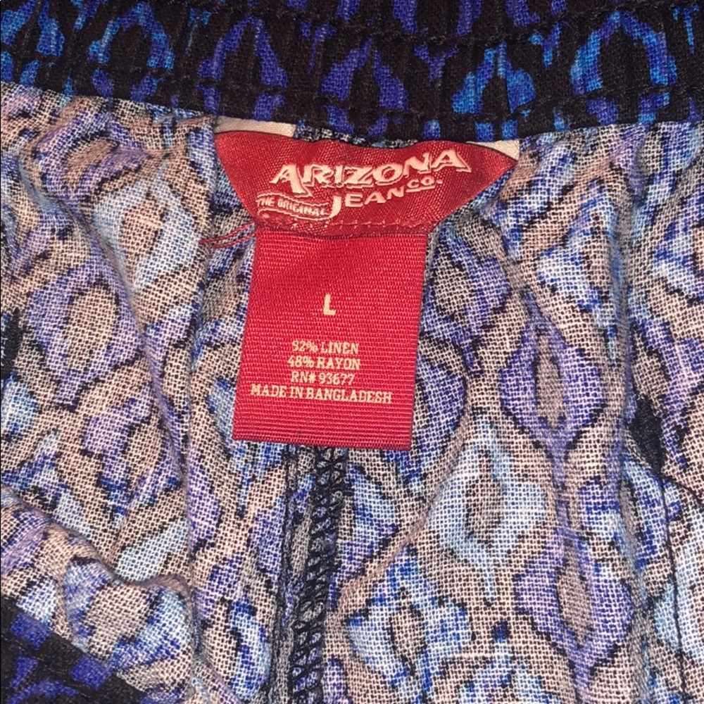 Blue Patterned Shorts - Picture 3 of 5